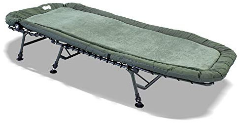 Lucx Karpfenliege Bedchair Angelliege 6 Beine Liege mit Memoryschaum-Matratze Gartenliege Campingliege 'EL Presidente'