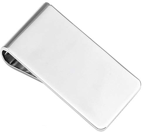 SILBERKANNE Geldscheinklammer glatt 5,5 x 2,5 cm aus Premium Silber Plated edel versilbert in Top Verarbeitung