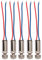 Micro Moteur Vibrant, 5pcs 3V 44000rpm Micro Moteur de Vibration sans Noyau Petit Moteur Électrique Fortes Vibrations Faible Bruit Faible Consommation d'Énergie 0.6W 0.08A