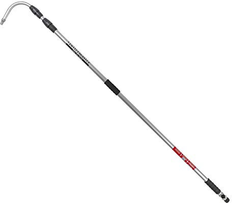 GutterMaster Pro Canne télescopique à eau avec extrémité courbée Se connecte à la plupart des tuyaux d'arrosage Pas besoin de fixation spéciale, s'étend de 16 pieds