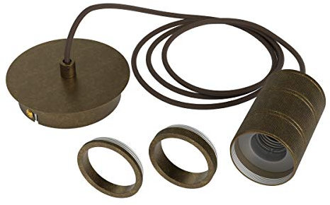 CALEX Pendellampe mit E27 Fassung, Retro Hängeleuchte, Industrial Deckenlampe, Bronze