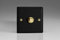 Varilight Matt Black Vogue Collection V-Pro LED Dimmer 1 Gang 1or2 Way 1x 400W Push-on/Push-Off (Matrix)