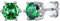 Clou d Oreilles Emeraude Femme Argent 925 Boucle d'oreilles Petit Puce Rond Jade Vert Feuille Mignon Zirconium Pierre mai Crital Bijou Cadeau Fille 15 ans Adolescente Meilleur Amie Enfant
