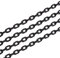 Cheriswelry Aluminium-Kabelkette, schwarz, 8 x 5 mm, ungeschweißt, offenes Kreuz, ovales Drahtglied für Männer und Frauen, zur Herstellung von Schmuck und Hosen und Ketten