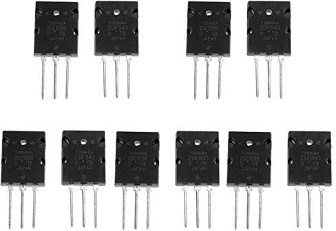 5 Paar Verstärkertransistor, Audiotransistor, 2SA1943 2SC5200 A1943 C5200 Hochleistungs-Audiofieberverstärkerpaar Röhre