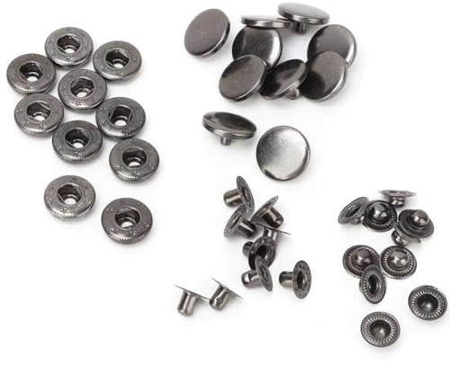 10 teilige 15 mm Metallknopf Druckknöpfe, Druckknopf Kit Leder Druckknopf Kit für die Herstellung oder Reparatur von Kleidung(3)