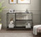 Hallowood Furniture Bewdley Narrow Black Console Table with 2 Shelves, Metal Side Table with Powder Coated Frame, Console & Sofa Tables, Modern Hallway Plant & Telephone Stand