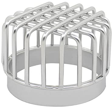 Parahojas desague terraza sumidero filtro bajante agua lluvia protector hojas canalon morrion rejilla canaleta metalica (OD103mm H76mm)