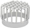Parahojas desague terraza sumidero filtro bajante agua lluvia protector hojas canalon morrion rejilla canaleta metalica (OD103mm H76mm)
