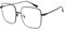 OSAGAMA Blaulichtblockierende Brille für Frauen Anti-Ermüdung Übergroße Quadratische Computerbrille Metallrahmenbrille für PC, TV Black
