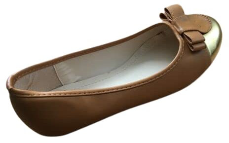 Flat Shoes for Women | Summer Essentials Ballet Pumps Women | Flat Pumps Shoes Women | Bow Ballerina Dolly Casual Shoes Size 3-7 (Brown, 7)