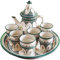Set teiera marocchina in ceramica dipinta a mano