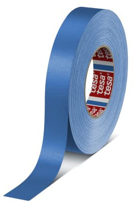 tesa band 4651 Premium leistungsstarkes Gewebeband versch. Breiten und Farben (50 m x 25 mm, blau)