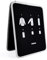 Packshi Planche à Plier Le Linge - Plieur Chemise pour Adultes - Rangement Vêtement - Objet Utile pour Voyage - Housse Protection Chemise - 25 cm x 31 cm x 1,5 cm - Noir et Blanc
