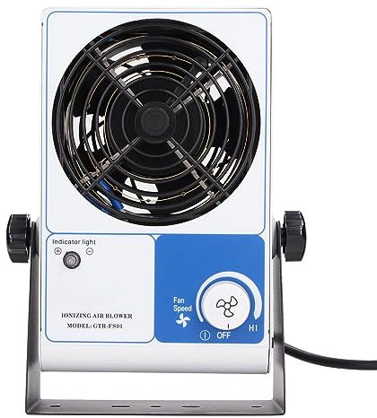 Ventilador ionizante del soplador de aire del ESD, ventilador de eliminación estática función de limpieza doble, eliminación electrostática rápida, salida de aire ajustable