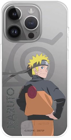 Case Compatible with iPhone 15 Pro MAX Official Naruto Uzumaki to Protect Your Mobile Phone, Transparent Flexible Silicone Case with Official Naruto License