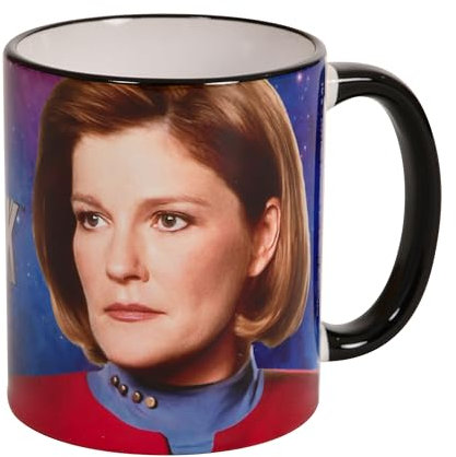 Elbenwald Star Trek Tasse mit Captain Janeway Motiv Rundumdruck Keramik 320 ml mehrfarbig