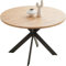 Zerifevni 117,9 cm runder Esstisch-Set, Mitte des Jahrhunderts, moderner runder Esstisch für 4–6 Personen, Stahlbeine, Freizeit-Couchtisch für Küche, Esszimmer, platzsparend