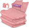 Linodino® Chenille Wechselbezüge für Spielsofas | Kindersofa Cover Set 4-Teilig | Ersatz Bezug Set für Kinder Sofas | Sofabezug | Korallenrosa