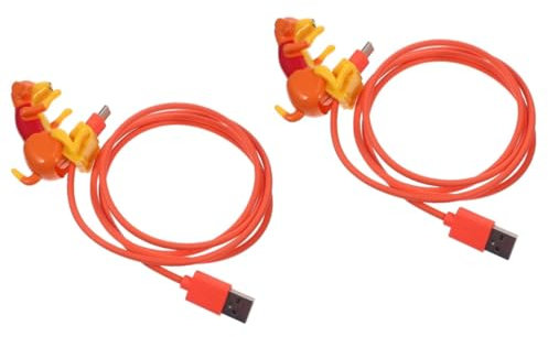 HEMOTON 2stücke Lustiges Hundedesign Ladekabel Für Smartphones Kreatives Leichtes Usb-ladekabel Für Zuhause Und Unterwegs Stressreduzierend Kompakt Einfach Zu Verwenden