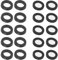20pcs Shower Head Filter Gasket, 2 Types Faucet Washers 10 Rubber Washers Plumbing & 10 O-Ring Stainless Steel Water Hose Gasket for Hose Mesh Seal Ring Connecting Shower Head