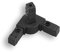 1 connettore per tubo quadrato con giunzione, plastica/poliammide, nero (3 coni, 20 x 20 x 1,5 mm/angolo 0-220°)