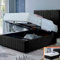 Furnishion Super King Bed Frame with Storage - Black Ottoman Bed Super King - Upholstered Panel Storage Bed - Mattress Not Included