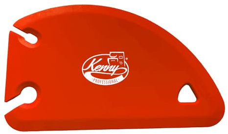 Kenny Professional 3 in 1 Profi-Teigkarte mit Abziehschlitz und Edelstahlkern, BPA frei Silikon Teigschaber, zum Glattstreichen, Arbeitsfläche Reinigen und Portionieren (Rubinrot)
