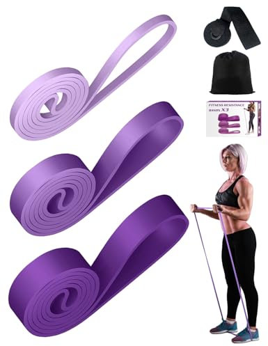 Elastici Fitness Resistenza 3 Tipi Di Resistenza Elastico Fitness Ancoraggio Della Porta Banda Elastica Fitness Facile da Trasportare Utilizzata Per di Stretching Fisico di Allenamento Pilates viola