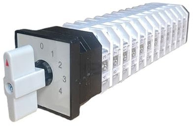 Interruptores giratorios de levas Selector rotativo de conmutación de levas LW12-16/12 de 0 a 4 posiciones, 12 polos, nudos, 48 ​​terminales, potencia de 16 A