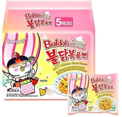 5x Buldak Creamy Carbonara 140 g cremig + Käsig