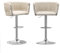 Utlenianie Barhocker 2er Set, Drehbare Barhocker mit Lehne, Barstuhl Höhenverstellbar 61-81cm, Samt, 360° Drehbar, Bistrohocker für Esszimmer Heimbar Kücheninsel (Hellbeige-2)