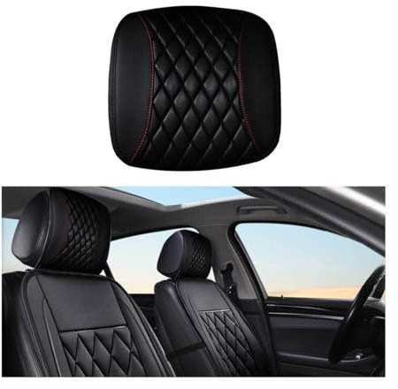 KHGUZ Funda para reposacabezas de coche, de piel suave, a prueba de suciedad, protector de reposacabezas de asiento de vehículo, transpirable, protección interior del automóvil, accesorios de cubierta