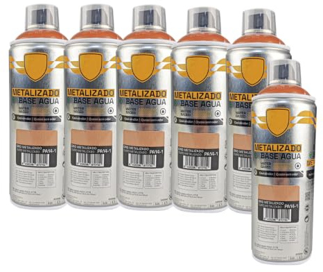 various - Pintura Spray Base Agua 400ml,Ecológica y Sin Olor,Para Muebles,Metal,Plástico y Madera,Colores Duraderos,Cobertura Uniforme - Oro Metalizado,6 unidad