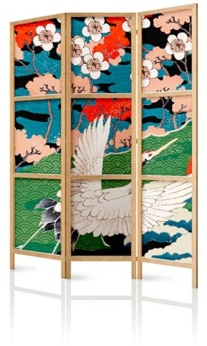 framed concept - Paravent Raumteiler aus Holz 135x172 cm, 3-teilig, einseitig, im orientalischen Stil