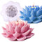 Japleed Molde de silicona con diseño de flor de loto, moldes de resina de flores para jabón, fondant de loto 3D, moldes de decoración de pastel de hielo, molde de hormigón de fundición epoxi para