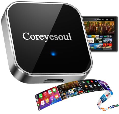 Car TV Mate Pro Max, adaptateur automatique sans fil CarPlay et Android avec entrée HDMI pour clés TV et consoles de jeux, adaptateur CarPlay et Android Auto T V