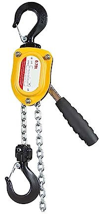 Hand Winch, Lever Chain Hoist,0.25T-0.75 T Mini Manual Lever Chain Hoist Winch 1.5M Hook Mount Lift Portable Manual Lever Lifting,for Cars Trucks Boat Boat(0.75 Ton)