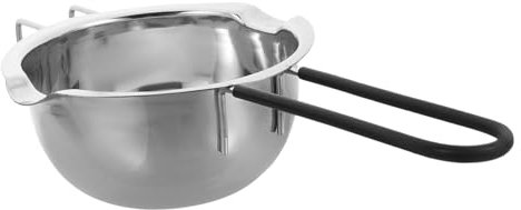 Garneck Stainless Steel Chocolate Melting Pot for Baking Double Boiler Milk Bowl Butter and Candy Warmer with Random Red Handle for Melting Chocolate and Sauces