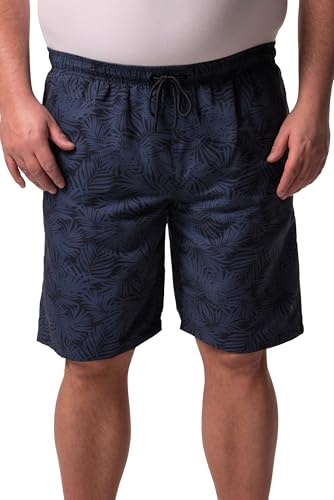 Men Plus Herren große Größen Übergrößen Menswear L-8XL Badeshorts, Bauchfit, Alloverprint, Elastikbund Navy blau 6XL 840649130-6XL