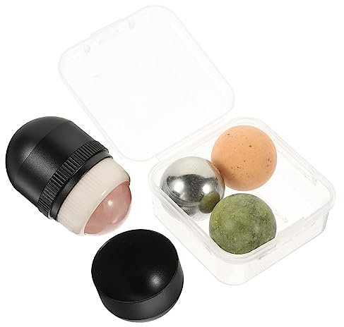 Ipetboom 1 Ensemble De Massage Facial En Boule De Jade Rouleau De Soin De La Peau Massage Des Yeux Massage Du Visage Massage À Picots En Jade Masseurs De Beauté Pour Les Yeux Masseur