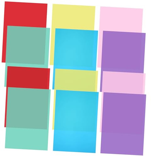 MOLUCKFU 12 Stück Farbfilterfolien PVC Lichtdiffusorfarben Für Fotografie Und Video Zuschneidbar Hohe Transparenz Vielseitig Einsetzbar