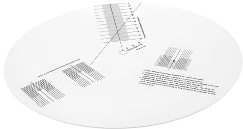 MUELODSIC Turntable Alignment Protractor Mat Präzises Abstandsmesswerkzeug für Vinyl Schallplatten Doppelseitiges Design Langlebig und Rutschfest für Plattenspieler Enthusiasten für Exakte