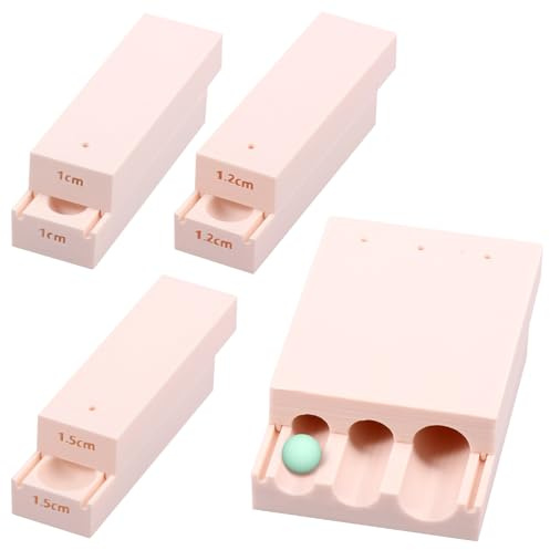 Polymer Clay Bead Roller with Scale,Round Bead Hole Maker,Clay Jewelry Earrings Making Tool,Creates Three Sizes of Beads for DIY