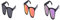 Ciffre 3 er Set Sonnenbrille EL-Sunprotect® Polarisierte Linsen Retro Vintage Style Nerd Look Stil Unisex Brille - Schwarz - Smoke - Feuer Orange Lila Verspiegelt