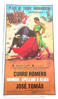 Cartel de toros con un nombre personalizable - Cartel taurino Curro R. / José Tomás