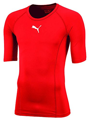 Puma Kids Liga Baselayer Tee Short Sleeve Functional Underwear - Red, Size 164