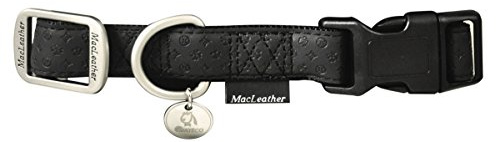 Lederhalsband schwarz 10mm x 20-33cm NAYECO