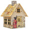Crottendorfer - Räucherhaus Metall inkl. Räucherkerzenhalter - für Räucherkerzen Gr. M - Maße:7,2x7,8x9,8cm - Motiv:Hänsel und Gretel -Made in Germany