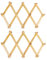 Kleiderhaken, aus Holz, ausziehbar, Akkordeon-Stil, Wandbefestigung, Holzklammern, faltbar, Wandhalter für, Gürtel, Regenschirm, Kaffeetasse, Schlüssel, Home Organisation Aufbewahrungshalter, 2 Stück